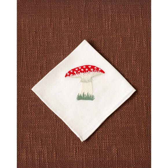 ALIX OF BOHEMIA Accessories - NEW ALIX OF BOHEMIA cai mushroom handkerchief in white